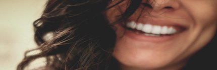 closeup of a woman's smile