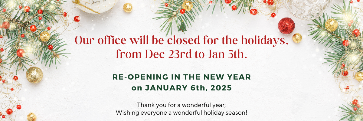 Holiday Closing notice