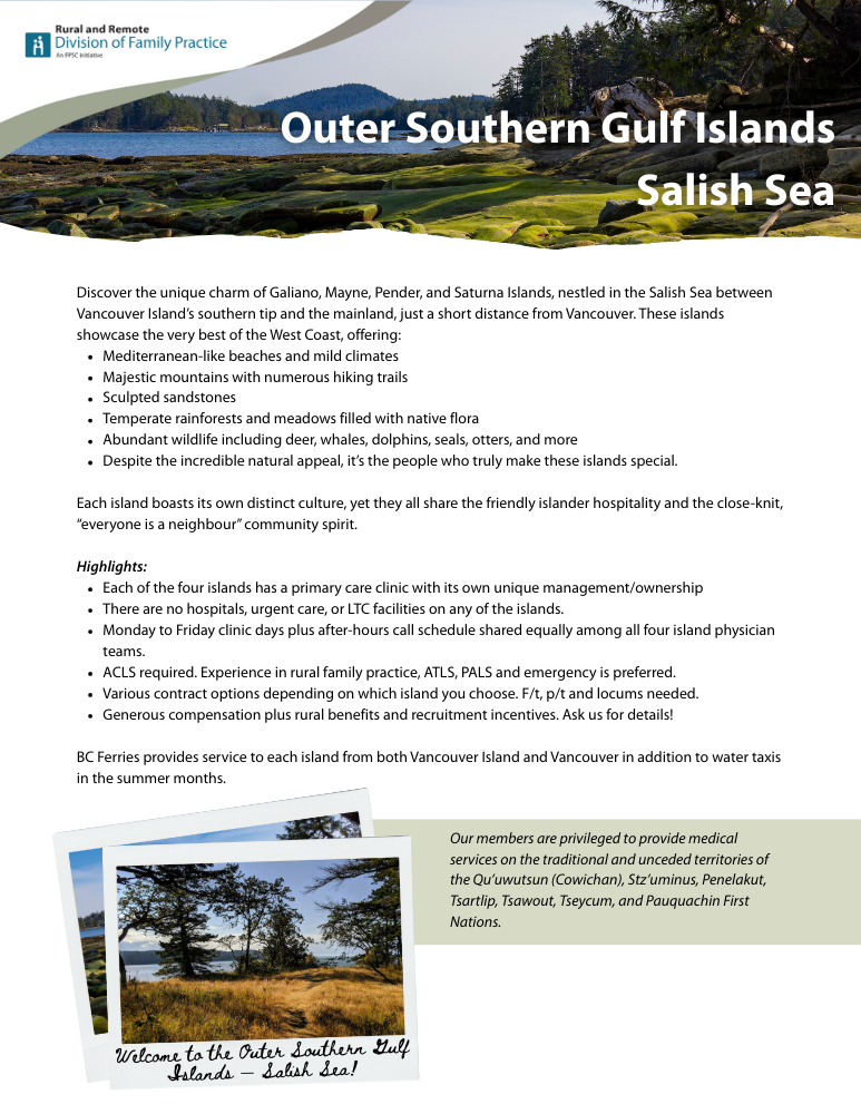 Outer Southern Gulf Islands - Salish Sea