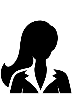 Silhouette of a woman's professional headshot