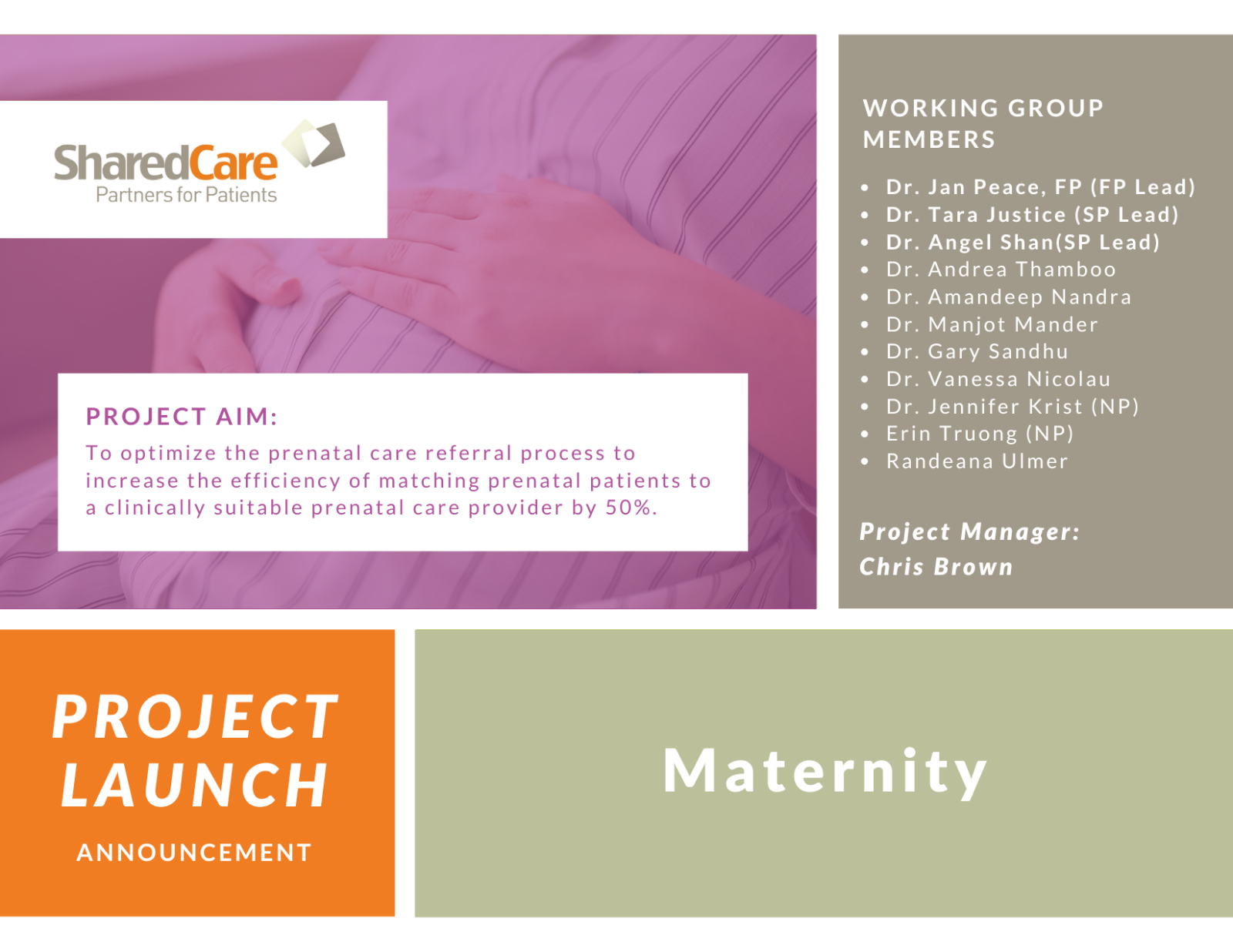 Project Launch: Maternity