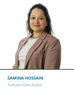 Samina Hossain, Data Analyst + Evaluator