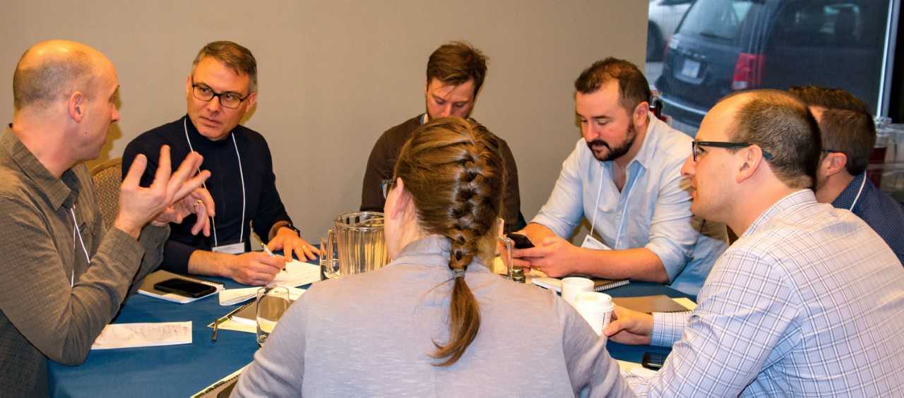 Physicians engaged in World Cafe at Pills 2018