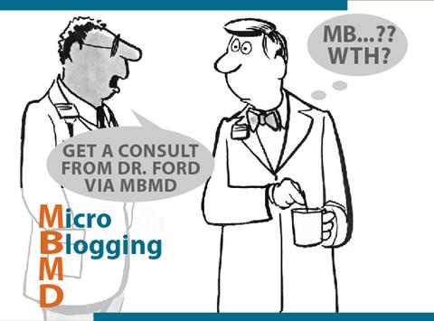 Micro blogging cartoon