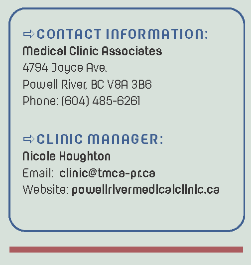 "Contact info, Clinic Manager"