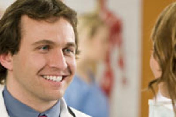 Smiling physician